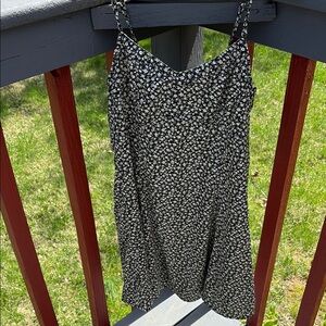 Hollister Black and White Floral Mini Dress